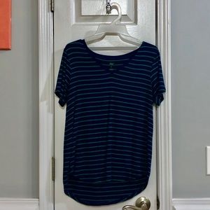 Dip Navy and Green Stripped Shirt, small